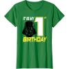 image:imageStar Wars Darth Vader 1st Birthday TShirt TShirtKelly Green