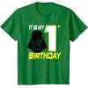 image:imageStar Wars Darth Vader 1st Birthday TShirt TShirtKelly Green