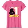 image:imageStar Wars Darth Vader 1st Birthday TShirt TShirtPink Heather