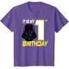 image:imageStar Wars Darth Vader 1st Birthday TShirt TShirtPurple Heather