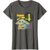 image:imageStar Wars Grogu Today I Am 4 Birthday TShirtAsphalt Grey