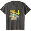 image:imageStar Wars Grogu Today I Am 4 Birthday TShirtAsphalt Grey