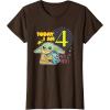 image:imageStar Wars Grogu Today I Am 4 Birthday TShirtBrown