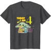 image:imageStar Wars Grogu Today I Am 4 Birthday TShirtDark Heather Grey