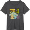 image:imageStar Wars Grogu Today I Am 4 Birthday TShirtDark Heather Grey