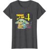 image:imageStar Wars Grogu Today I Am 4 Birthday TShirtDark Heather Grey
