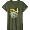 image:imageStar Wars Grogu Today I Am 4 Birthday TShirtOlive Green