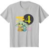 image:imageStar Wars Grogu Today I Am 4 Birthday TShirtSilver Grey