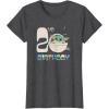 image:imageStar Wars The Mandalorian Grogu 2nd Birthday Sketch TShirtDark Heather Grey