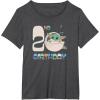 image:imageStar Wars The Mandalorian Grogu 2nd Birthday Sketch TShirtDark Heather Grey
