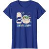image:imageStar Wars The Mandalorian Grogu 2nd Birthday Sketch TShirtRoyal Blue