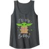 image:imageStar Wars The Mandalorian Grogu Its My Birthday Party Tank TopDark Heather Grey