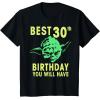 image:imageStar Wars Yoda Best 30th Birthday You Will Have Stencil TShirtBlack