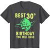 image:imageStar Wars Yoda Best 30th Birthday You Will Have Stencil TShirtDark Heather Grey