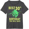 image:imageStar Wars Yoda Best 30th Birthday You Will Have Stencil TShirtDark Heather Grey