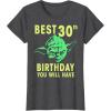 image:imageStar Wars Yoda Best 30th Birthday You Will Have Stencil TShirtDark Heather Grey