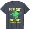 image:imageStar Wars Yoda Best 30th Birthday You Will Have Stencil TShirtHeather Blue