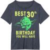 image:imageStar Wars Yoda Best 30th Birthday You Will Have Stencil TShirtHeather Blue