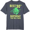 image:imageStar Wars Yoda Best 30th Birthday You Will Have Stencil TShirtHeather Blue