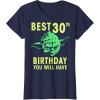 image:imageStar Wars Yoda Best 30th Birthday You Will Have Stencil TShirtNavy Blue