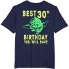 image:imageStar Wars Yoda Best 30th Birthday You Will Have Stencil TShirtNavy Blue