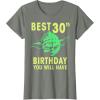 image:imageStar Wars Yoda Best 30th Birthday You Will Have Stencil TShirtOlive Heather