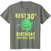 image:imageStar Wars Yoda Best 30th Birthday You Will Have Stencil TShirtOlive Heather