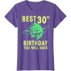 image:imageStar Wars Yoda Best 30th Birthday You Will Have Stencil TShirtPurple Heather