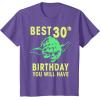 image:imageStar Wars Yoda Best 30th Birthday You Will Have Stencil TShirtPurple Heather