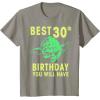 image:imageStar Wars Yoda Best 30th Birthday You Will Have Stencil TShirtSlate Grey