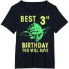 image:imageStar Wars Yoda Best 3rd Birthday You Will Have Stencil TShirtBlack