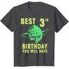 image:imageStar Wars Yoda Best 3rd Birthday You Will Have Stencil TShirtDark Heather Grey