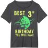 image:imageStar Wars Yoda Best 3rd Birthday You Will Have Stencil TShirtDark Heather Grey
