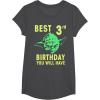 image:imageStar Wars Yoda Best 3rd Birthday You Will Have Stencil TShirtDark Heather Grey