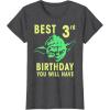 image:imageStar Wars Yoda Best 3rd Birthday You Will Have Stencil TShirtDark Heather Grey