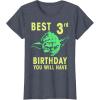 image:imageStar Wars Yoda Best 3rd Birthday You Will Have Stencil TShirtHeather Blue