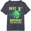 image:imageStar Wars Yoda Best 3rd Birthday You Will Have Stencil TShirtHeather Blue