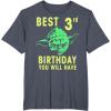 image:imageStar Wars Yoda Best 3rd Birthday You Will Have Stencil TShirtHeather Blue