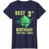 image:imageStar Wars Yoda Best 3rd Birthday You Will Have Stencil TShirtNavy Blue