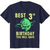 image:imageStar Wars Yoda Best 3rd Birthday You Will Have Stencil TShirtNavy Blue