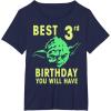 image:imageStar Wars Yoda Best 3rd Birthday You Will Have Stencil TShirtNavy Blue