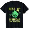 image:imageStar Wars Yoda Best 4th Birthday You Will Have Stencil TShirtBlack