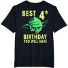 image:imageStar Wars Yoda Best 4th Birthday You Will Have Stencil TShirtBlack