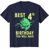 image:imageStar Wars Yoda Best 4th Birthday You Will Have Stencil TShirtNavy Blue