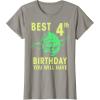 image:imageStar Wars Yoda Best 4th Birthday You Will Have Stencil TShirtSlate Grey