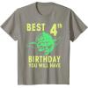 image:imageStar Wars Yoda Best 4th Birthday You Will Have Stencil TShirtSlate Grey