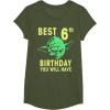 image:imageStar Wars Yoda Best 6th Birthday You Will Have Stencil TShirtOlive Green
