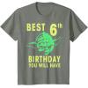 image:imageStar Wars Yoda Best 6th Birthday You Will Have Stencil TShirtOlive Heather