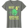 image:imageStar Wars Yoda Best 6th Birthday You Will Have Stencil TShirtOlive Heather