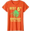 image:imageStar Wars Yoda Best 6th Birthday You Will Have Stencil TShirtOrange